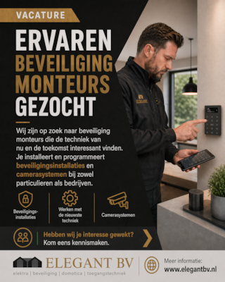 Vacature Beveiliging monteurs gezocht facebook formaat opmaak 24-04-2026